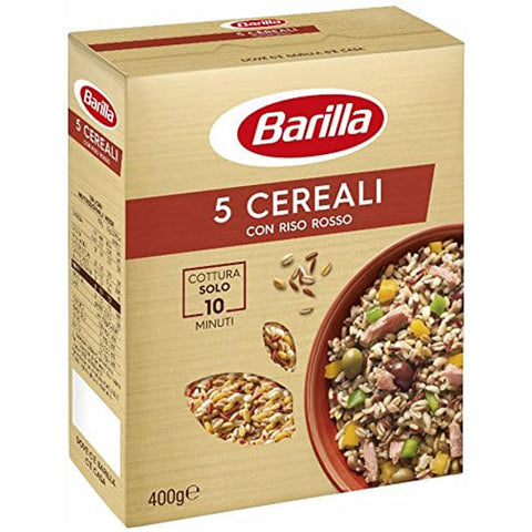 Barilla 5 Cereali con Riso rosso mit rotem Reis Vollkorn italienisch 320 g 6x italienisch Original