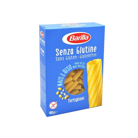 Barilla Senza Glutine Kurze Pasta Barilla Senza Glutine Tortiglioni 8 x 400g = 3200g Glutenfreie Teigwaren aus Mais- und Reismehl Original italienisch 4251516803395