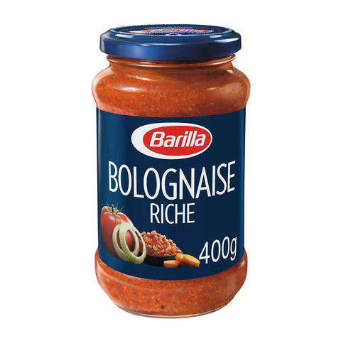Barilla Bolognese Riche Sauce (Tomatensauce mit Schweinefleisch und Rindfleisch) Italienisches Produkt - 400 Gramm Original italienisch