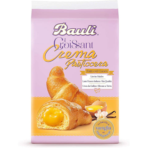 Bauli Cornetti a Crema Croissant brioche mit creme Custard ( 6 x 50g ) 300g 12x Original italienisch