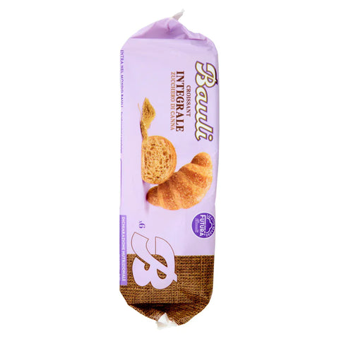 Bauli Abgepackte Gebäckstücke 12x Bauli Cornetti con Farina Integrale e Zucchero di Canna Grezzo Croissant mit Vollkornmehl und Rohrohrzucker Packung à 222g, Jede Packung enthält 6 Croissants à 37g 12x Original italienisch 8001720644248