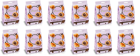 Bauli Abgepackte Gebäckstücke 12x Bauli Mini Croissant con crema al cioccolato mit Schokoladencreme 75g Italienischer Snack Knabberartikel 8001720445357