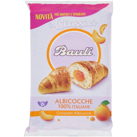 Bauli Abgepackte Gebäckstücke Bauli Cornetti Albicocca Croissant Aprikose brioche kuchen 100% Italienische Aprikosen (6 x 50 g) 300 g italienisch Original 8001720446200