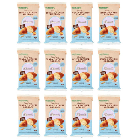 Bauli Abgepackte Gebäckstücke Bauli Cornetti Croissant Semplice Senza Zuccheri Aggiunti con Lievito Madre Croissant Ohne Zuckerzusatz mit Sauerteig Packung à 185g, Jede Packung enthält 5 Croissants à 37g 12x Original italienisch 8001720644255