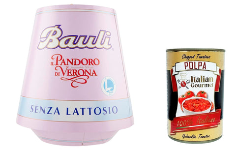 Bauli Brot & Backwaren Bauli Pandoro di Verona Senza Lattosio Pandoro di Verona laktosefrei 700gr + Italian Gourmet polpa 400g 8001720415831