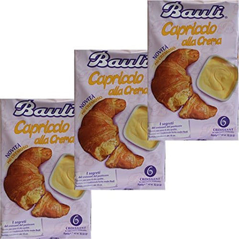 Bauli Capriccio alla Crema 'Croissants mit Vanillefüllung', 6 Stck. 3x Original italienisch