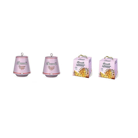 Bauli Testpaket Bauli Panettone mit Rosinen und Mandeln & Pandoro Tradizionale 4 x 1kg italienisch Original