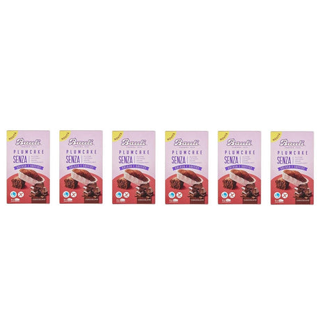 Bauli Plum Cake Cioccolato Senza Glutine Pflaumen kuchen mit Schokolade glutenfrei (4x33g) 132g 6x Original italienisch