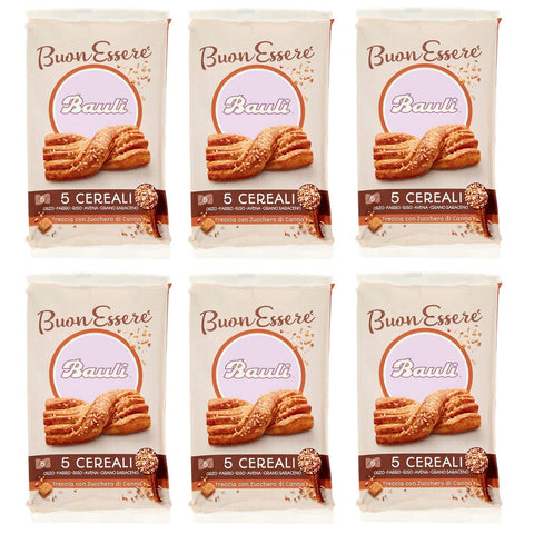 Bauli Treccina ai 5 Cereali e Zucchero di Canna Zopf mit 5 Cerealien und Rohrzucker Packung à 210 g,Jede Packung enthält 5 Zopf à 42 g italienisch Original