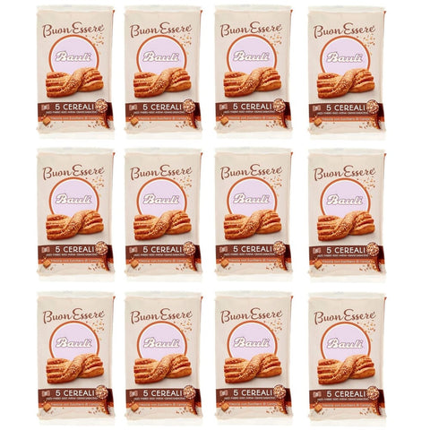 Bauli Kekse Bauli Treccina ai 5 Cereali e Zucchero di Canna Zopf mit 5 Cerealien und Rohrzucker Packung à 12x 210g + 42g italienisch Original 8001720448426