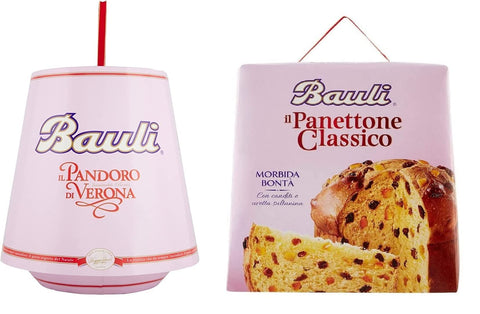 Bauli Knabberartikel Testpaket Bauli Il Pandoro + Panettone weich pandoro mit Puderzucker 4x 700g 8001720415848
