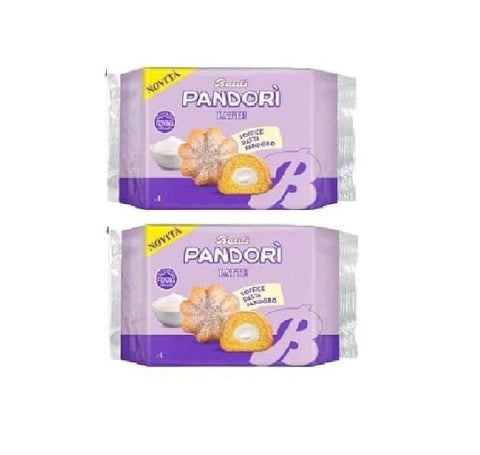 Bauli Snack Kuchen 2x MHD 31/07/2026 Bauli Pandori' al Latte,Pandori' mit Milch weiche Pasta Pandoro, Spezialität des italienischen Gebäcks, traditionelle Pandoro-Art 178gr 8001720442721