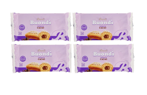 Bauli Snack Kuchen & Backwaren 4x MHD 16/07/2026 Bauli, Buondì Cacao, gebackener Kuchen snack mit Kakaocreme abgepackte Snacks 258g Frühstück 8032804040014