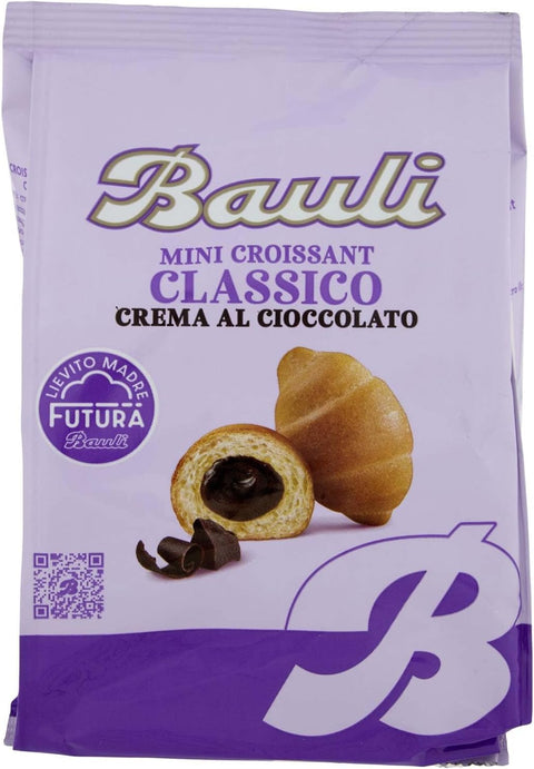 Bauli Snack Kuchen & Backwaren Bauli Extragolosi Mini Croissant con crema al cioccolato, mini snack Croissant mit Schokoladencreme 18x 75g Italienischer Knabberartikel + Italian Gourmet polpa 400g 8001720445357