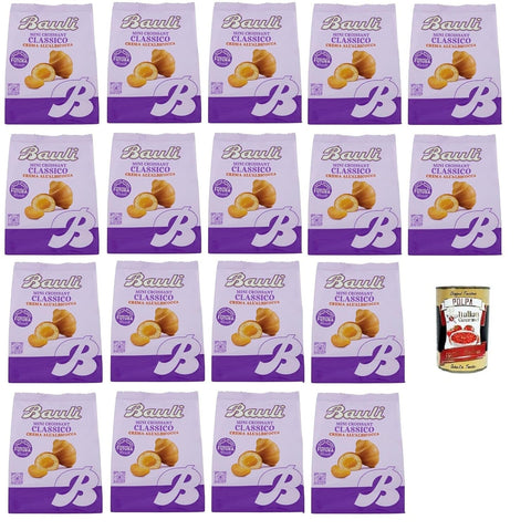 Bauli Snack Kuchen & Backwaren Bauli Extragolosi Mini Croissant con crema al cioccolato, mini snack Croissant mit Schokoladencreme 18x 75g Italienischer Knabberartikel + Italian Gourmet polpa 400g 8001720445357