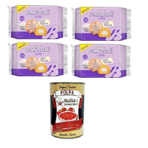 Bauli Pandori' al Latte Pandori' mit Milch weiche Pasta Pandoro Spezialität des italienischen Gebäcks traditionelle Pandoro-Art 4x178 g italienisch Original +