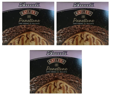 Bauli Stollen 3x Bauli Il Panettone Baileys mit Sahne Baileys und mit Schokolade überzogen 750g 8001720425960