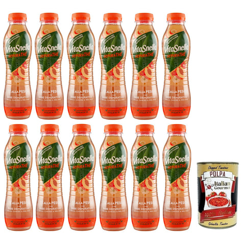 Beltion Vitasnella Depurathé Tè alla Pesca Eistee mit Pfirsichen mit reinigenden Kräutern Hagebutten und Zitronenmelisse Ohne Zucker Einweg-PET- 500 ml 12x