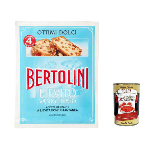 Bertolini Lievito vanigliato, Instant Sauerteig Vanillehefe, à, glutenfrei 3x64g Original italienisch Gebäck