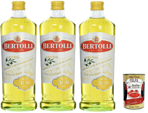 Bertolli olio di oliva Olivenöl Cucina 3er Pack ( ) 3x1000 ml italienisch Original + gratis polpa 400 g
