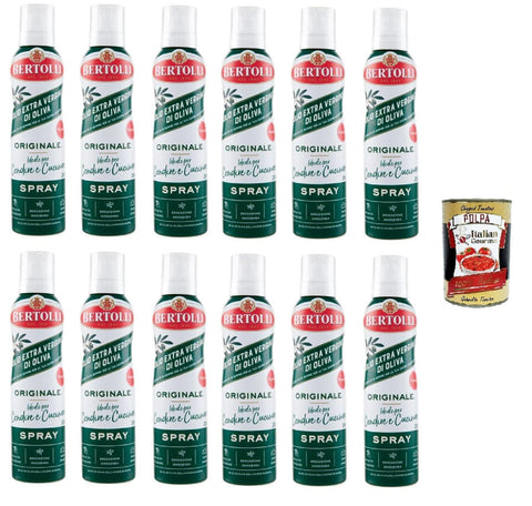Bertolli Oliven Bertolli Original Natives Olivenöl Extra Spray 12x 200 ml + Italian Gourmet polpa 400g 8002470033153