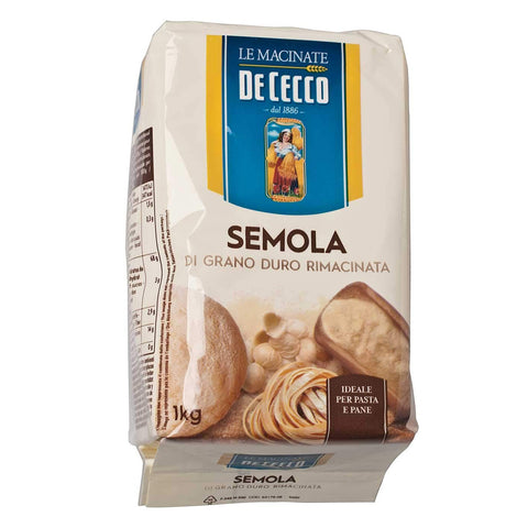 Hartweizengrieß Semola di Grano Duro, De Cecco, No.176 1x1kg Original italienisch Knuspermüsli