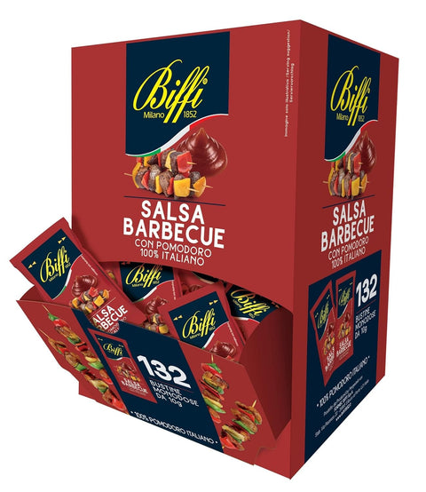 Biffi Burger Sauce Biffi Barbecue-Sauce mit 100% italienischen Tomaten Leicht scharf Portionsgröße 132 x 10g Beutel 8009320040811