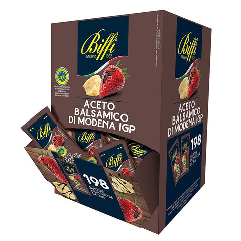 Biffi Öl, Essig & Dressings Biffi Aceto Balsamico di Modena IGP Essig Balsamessig aus Modena IGP 198 Einzeldosis-Beutel mit 5ml Original italienisch 3090291120560