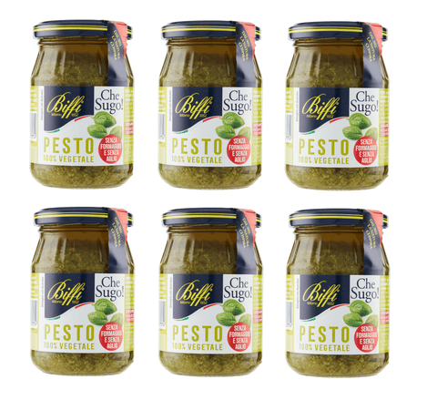 Biffi Pesto 6x Biffi Pesto alla genovese 100% Vegetale senza formaggio e senz'aglio 100 % pflanzlich, ohne Käse, aber mit unverwechselbarem Geschmack 190 g 8009320037774
