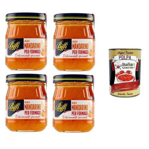 Biffi Salsa Salsas Biffi Salsa di mandarini per formaggi Mandarinensauce für Käse 4x100 g italienisch Original + kostenlos polpa 400 g 8032804040014