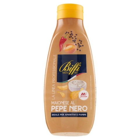 Biffi Sauce Biffi Gaia Maionese al Pepe Nero Mayonnaise mit schwarzem Pfeffer 800g 8009320039365