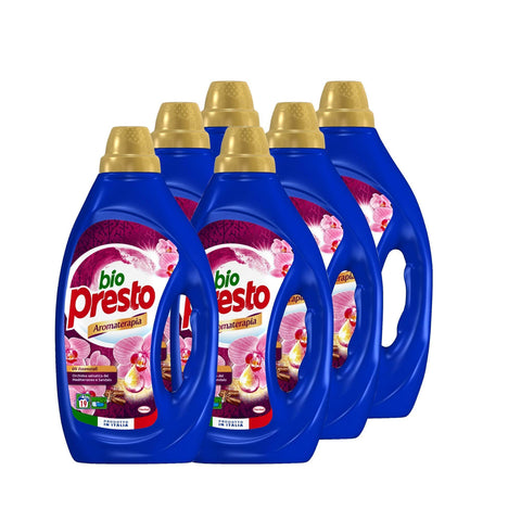 Bio Presto Flüssigaromatherapie Orchidee, Waschmittel Waschmaschine, 6 x 19 Waschgänge - 5900 g Original italienisch