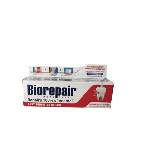 Biorepair 3st schnell sensitiv zahnpasta 75 ml (3er pack) Schutz & REPARATUR von säure erosion und plaque sicher für ganz familie italienisch Original