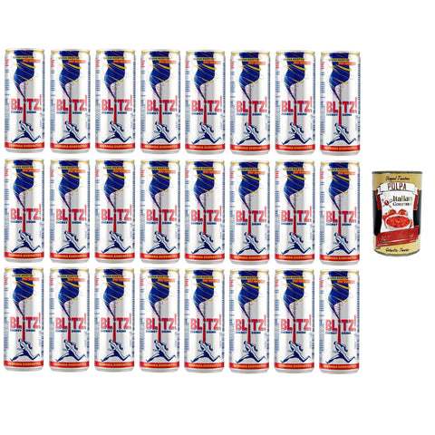 Blitz ! energy drink bevanda energetica Energiegetränk 24x250 ml italienisch Original Pastasauce + kostenlos polpa 400 g