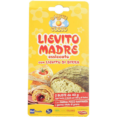 Lo conte Lievito Madre hefe Pizza, Brot, Croissa Mischung kuchen 3x40g Original italienisch Gebäck