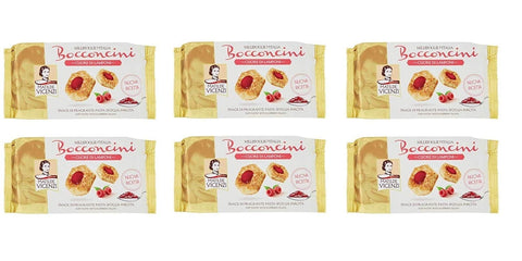 Matilde Vicenzi Millefoglie d'Italia Bocconcini Cuore di Lamponi Himbeere Kekse Gefüllte Snacks 6x90g Original italienisch