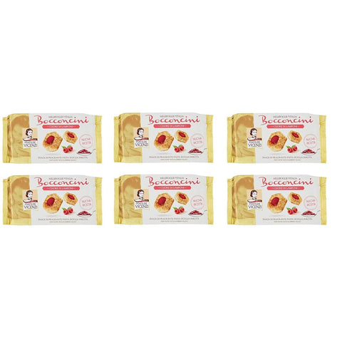 Matilde Vicenzi Millefoglie d'Italia Bocconcini Cuore di Lamponi Himbeere Kekse Gefüllte Snacks 6x90g Original italienisch
