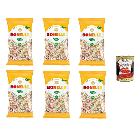 Bonelle Fruchtgummis Bonelle Geleès PETIT Weichbonbons ohne tierische Gelatine, natürliche Aromen 6x1000gr Original italienisch inkl. Italian Gourmet Polpa 400g 8032804040014