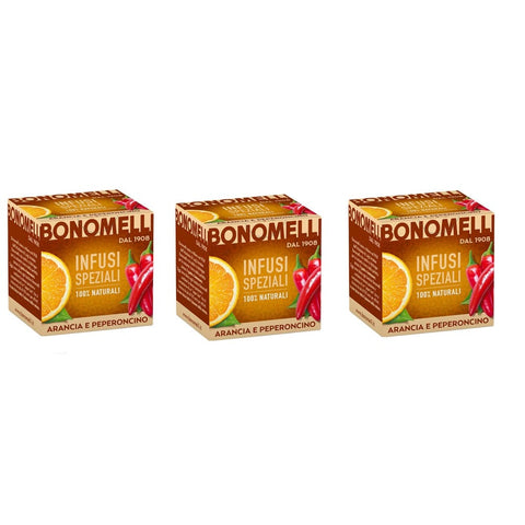 Bonomelli Chili Bonomelli Infusi Speziali Arancia e Peperoncino Aufgüsse von Gewürzen Aroma von Orange und Chili 100% natürlich 10 Filter italienisch Original 8001840380811