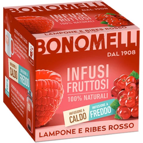 Bonomelli Infusi Fruttosi Lampone e Ribes Rosso Infusion mit Himbeere und rote Johannisbeeren Packung mit 12 Filtern 6x italienisch Original