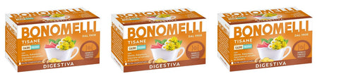 Bonomelli Tisane Digestiva Um die Verdauung zu unterstützen mit Minze Rhabarber Enzian und Ingwerextrakt 100% natürliche 16 3x italienisch Original
