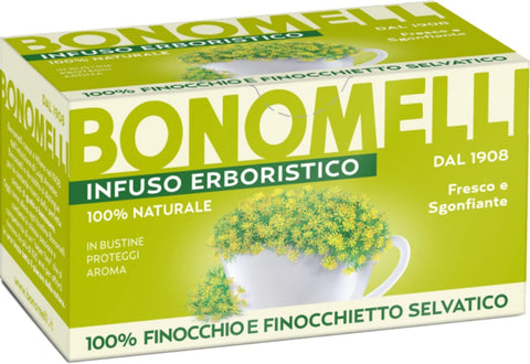 Bonomelli Infusi Erboristici Finocchio e Finocchietto Selvatico Infusion mit Kräuterfenchel und wilder Fenchel Packung mit 16 3x italienisch Original