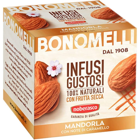 Bonomelli Kräutertee Bonomelli Infusi Gustosi Infusion mit Mandel und Karamell Packung mit 10 Filtern 100% natürliche Inhaltsstoffe italienisch Original 8001840381696