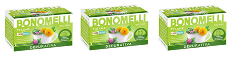 Bonomelli Tisane Depurativa Ein Hauch von Harmonie und Reinheit für Ihren Körper begünstigt die Reinigung des Organismus mit Mariendistel, Holunder und Löwenzahnextrakt 100% natürliche 16 Filter italienisch Original