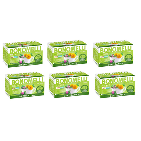 Bonomelli Tisane Depurativa Ein Hauch von Harmonie und Reinheit für Ihren Körper begünstigt die Reinigung des Organismus mit 6x Original italienisch