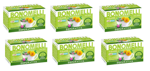 Bonomelli Tisane Depurativa Ein Hauch von Harmonie und Reinheit für Ihren Körper begünstigt die Reinigung des Organismus mit 6x Original italienisch