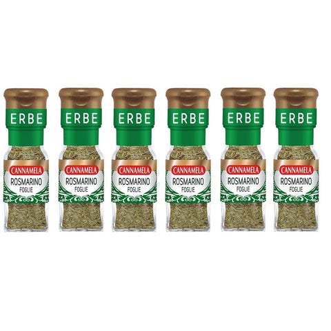 Bonomelli Ungemahlene Kräuter & Gewürze Bonomelli Cannamela Foglie di Rosmarino essiccate e frantumate Getrocknete Rosmarinblätter Gewürze und Kräuter 14 g 6x italienisch Original 8003240064681