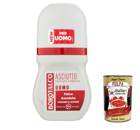 Borotalco Deo 12x Borotalco Deo roll on deodorant uomo asciutto Men Amber 50ml + Italian Gourmet polpa 400g 80895299