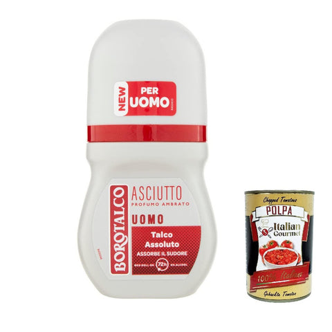 Borotalco Deo roll on deodorant uomo asciutto Men Amber 50 ml 12x italienisch Original + kostenlos polpa 400 g