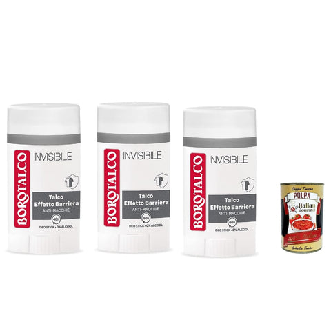 Borotalco Deo Borotalco Deodorant Deo Stick Invisibile ohne Alkohol mit Talk des Barriereffekts fängt und überträgt keine Laions 48 3x 40ml italienisch Original 80780403